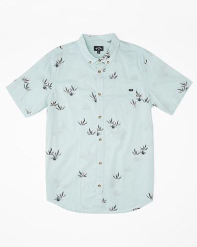 Billabong (2-7) Sundays Mini Short Sleeve Shirt Seamist | EIUBR4086