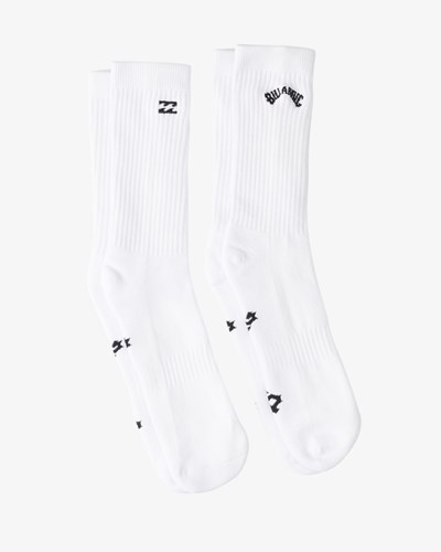 Billabong 2-Pack Core Crew Socks White | HJCOA4753