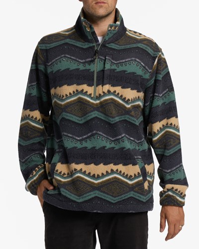 Billabong A/Div Boundary Half-Zip Mock Neck Pullover Evergreen | JCFYW1503