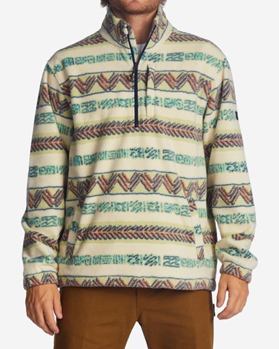 Billabong A/Div Boundary Half-Zip Mock Neck Pullover Field Khaki | JWBYD1745