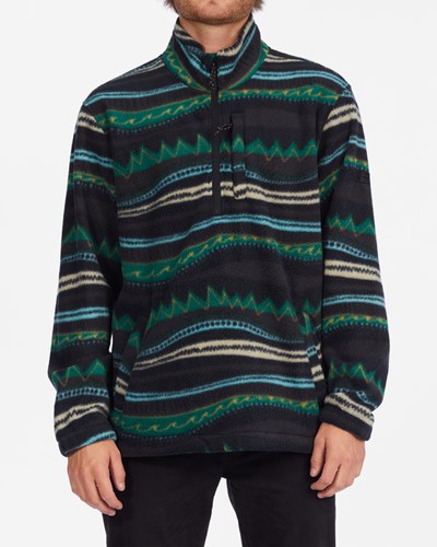 Billabong A/Div Boundary Half-Zip Mock Neck Pullover Black | KGLNM6450