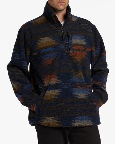 Billabong A/Div Boundary Half-Zip Mock Neck Pullover Night | ZDPOG4276