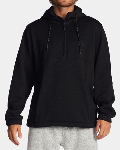 Billabong A/Div Boundary Hooded Half-Zip Pullover Black Heather | EHSIF5264