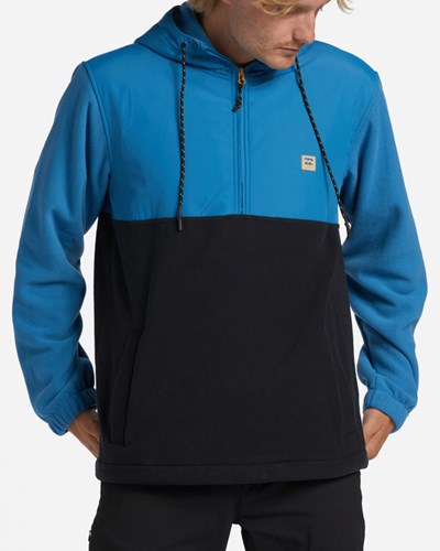 Billabong A/Div Boundary Hooded Half-Zip Pullover Deep Blue | GTEZI2085