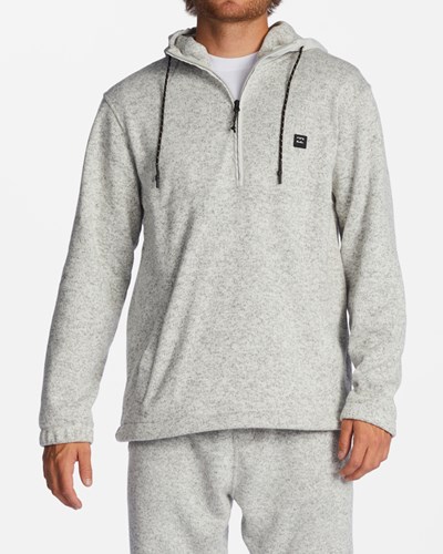 Billabong A/Div Boundary Hooded Half-Zip Pullover Grey Heather | NIYTH0632