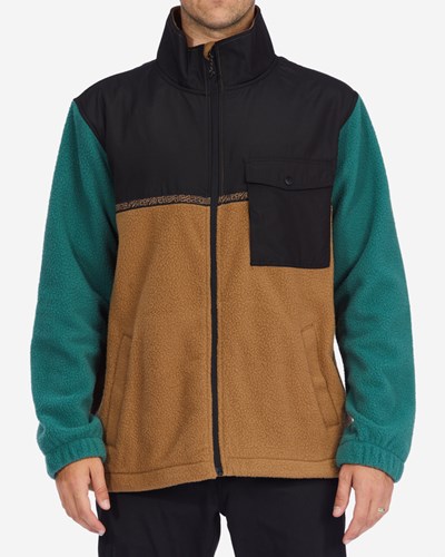 Billabong A/Div Boundary Trail Zip-Up Fleece Clay | DIELQ9067