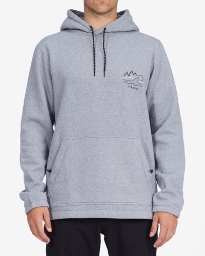 Billabong A/Div Compass Pullover Hoodie Grey Heather | EUIKQ5968