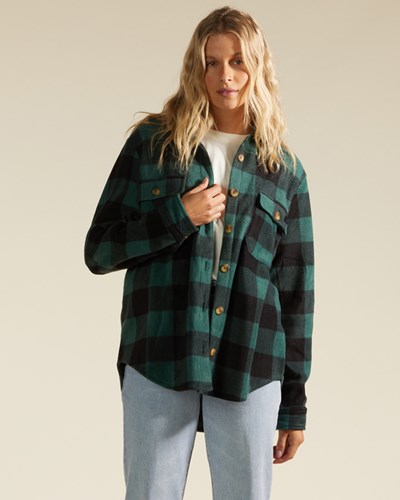 Billabong A/Div Forge Fleece Flannel Shacket Evergreen | RBINT4793