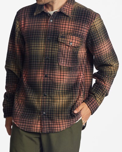 Billabong A/Div Furnace Flannel Shirt Coral | GMNYH6387