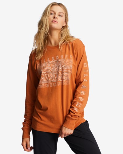 Billabong A/Div Long Sleeve T-Shirt Adobe | AVYKT8957