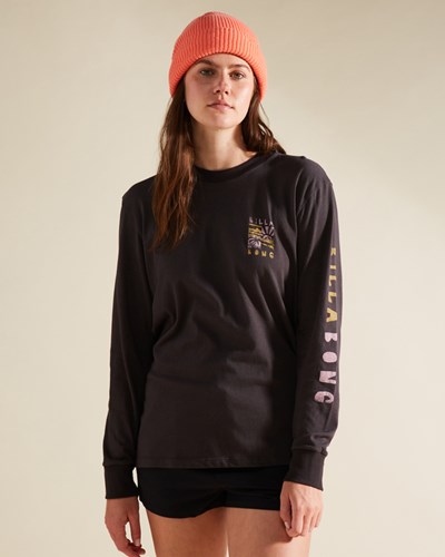 Billabong A/Div Long Sleeve T-Shirt Off Black | AIYFC7294