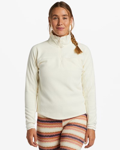 Billabong A/Div On The Slopes Half-Zip Mock Neck Fleece Pullover Fresh Powder | BRPGY6823