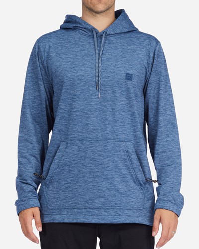 Billabong A/Div Surftrek Pullover Hoodie Deep Blue Heather | BSFAC1209