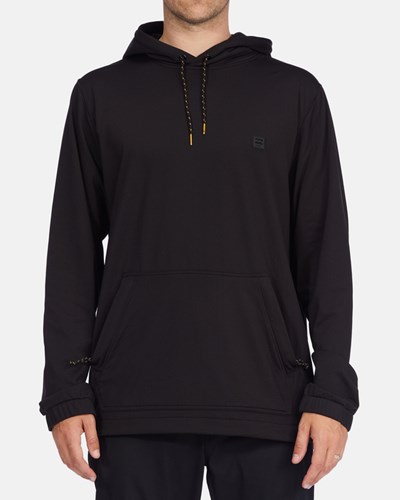 Billabong A/Div Surftrek Pullover Hoodie Black | VJYMQ1702