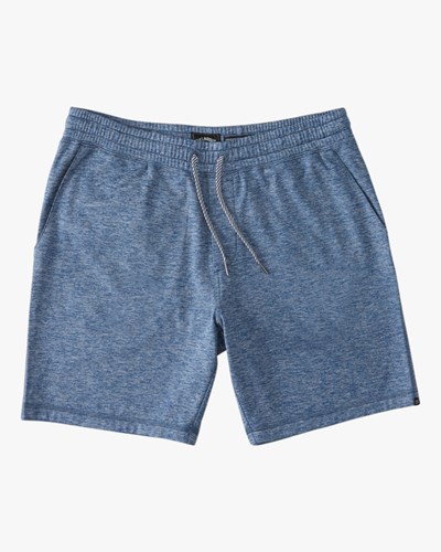 Billabong A/Div Surftrek Sweatshorts 18" Slate Blue Heather | YNAHW4587