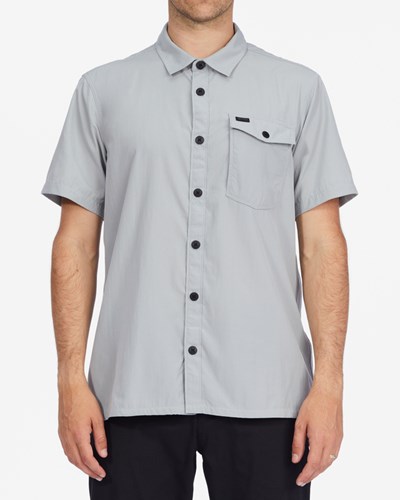 Billabong A/Div Surftrek Tech UPF 50+ Short Sleeve Shirt Light Grey | ZBNHS1945