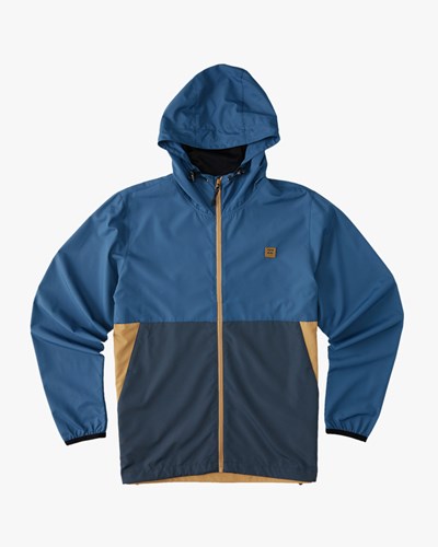 Billabong A/Div Transport Windbreaker Jacket Deep Blue | ZLPXR5863