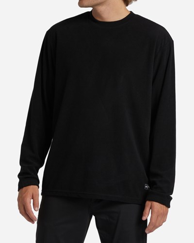 Billabong A/Div Waffle Long Sleeve Thermal Washed Black | PMKXL5286