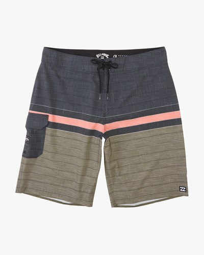 Billabong All Day Heather Stripe Pro Boardshorts 20" Military | MHFEL8672