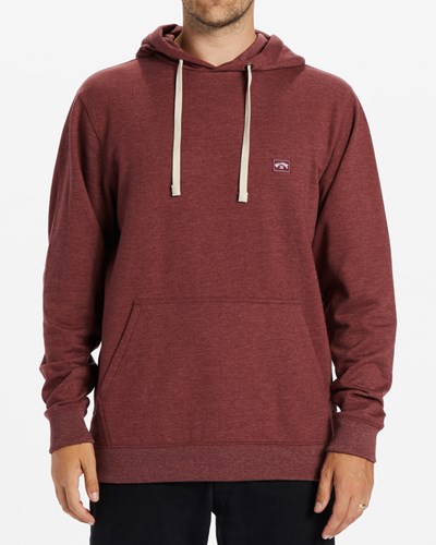 Billabong All Day Organic Pullover Hoodie Oxblood | RANMO7854