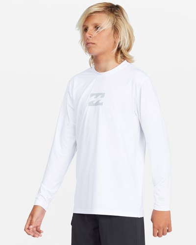 Billabong All Day Wave Loose Fit Long Sleeve Surf Tee White | ZCMLY6719