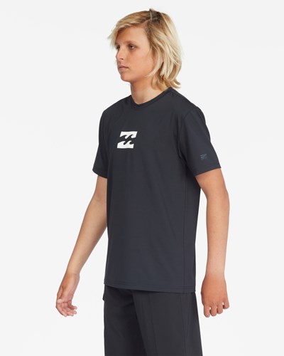 Billabong All Day Wave Loose Fit Short Sleeve Surf Tee Black | ATUCE5376