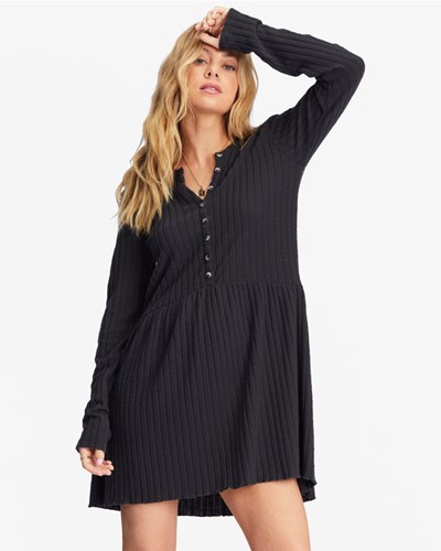 Billabong Always Lounging Dress Off Black 1 | PDCOU7619