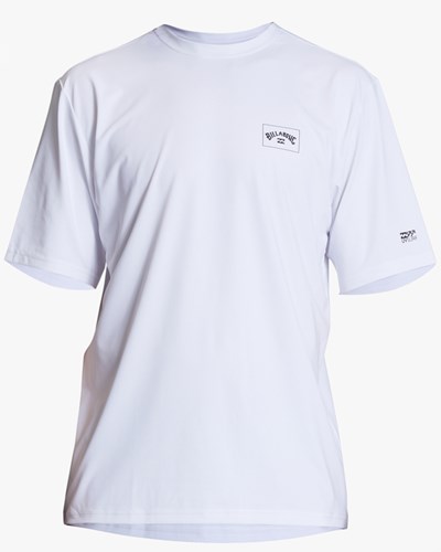 Billabong Arch Mesh Loose Fit UPF 50+ Short Sleeve Surf Tee White | UIZPN7296