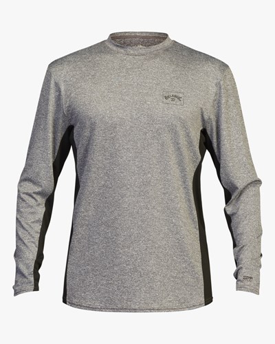 Billabong Arch Mesh UPF 50+ Long Sleeve Rashguard Grey Heather | TIMXH6017