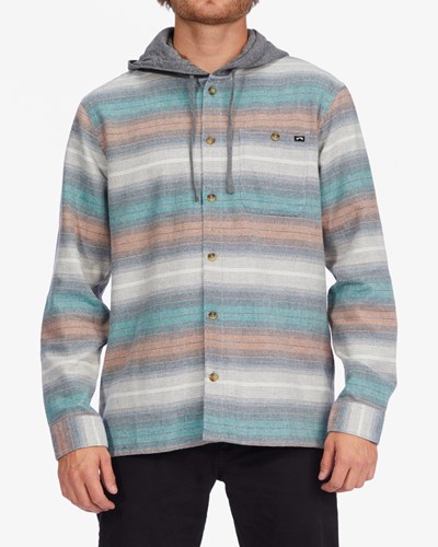 Billabong Baja Hooded Flannel Shirt Chino | JMUWE9230