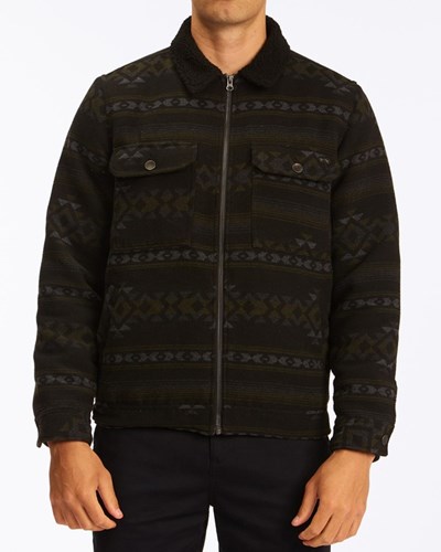 Billabong Barlow Sherpa Trucker Jacket Black | ZWFOM0259