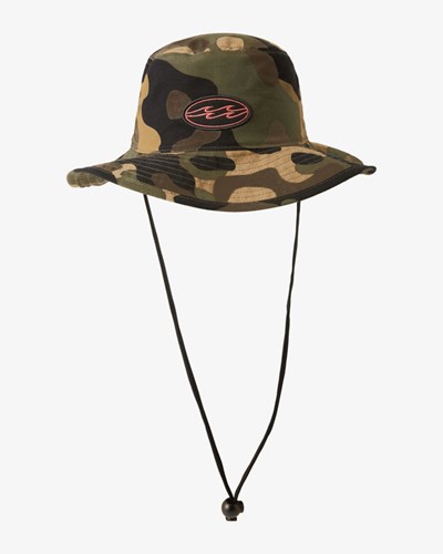 Billabong Big John Print Surf Safari Hat Olive Camo | PWBVG2915