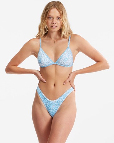 Billabong Blissed Out Ceci Triangle Bikini Top Bliss Blue | LGZMU6253