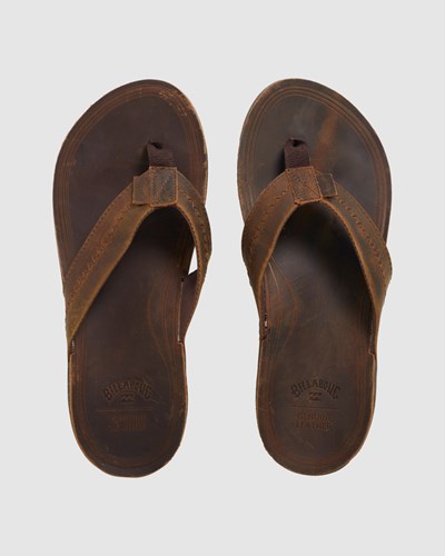 Billabong Brunswick Thong Sandals Dark Chocolate | DIBZE9641