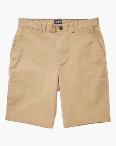 Billabong Carter Stretch Shorts 21" Dark Khaki | JNHLV9368