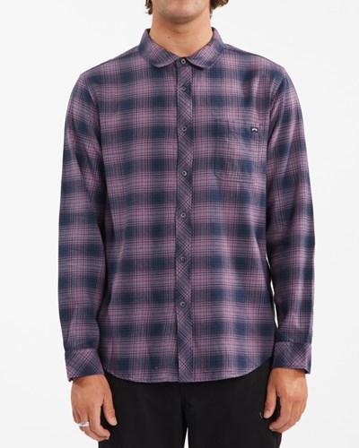 Billabong Coastline Flannel Shirt Purple Haze | TRBFC2590