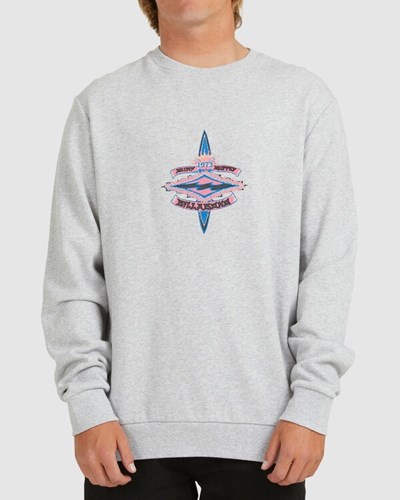 Billabong Core Diamond Crewneck Sweatshirt Light Grey Heather | KOMYQ9873