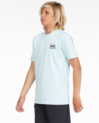 Billabong Crayon Wave Loose Fit Short Sleeve Surf Tee Coastal | DOMIC5793