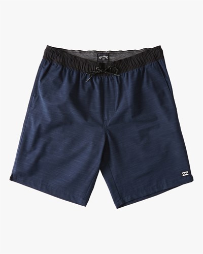 Billabong Crossfire Elastic Submersible Shorts 18" Navy | IPQLY7238