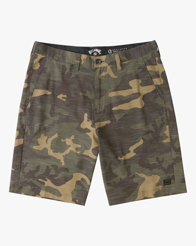 Billabong Crossfire Slub Camo Submersible Shorts 21" Military Camo | QOPHK8034