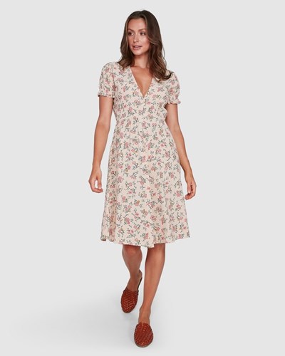 Billabong Day Dreamer Midi Dress Peach | GEKZY4879