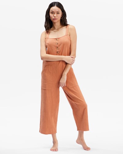 Billabong Daydream Jumpsuit Toffee | TQYXU9053