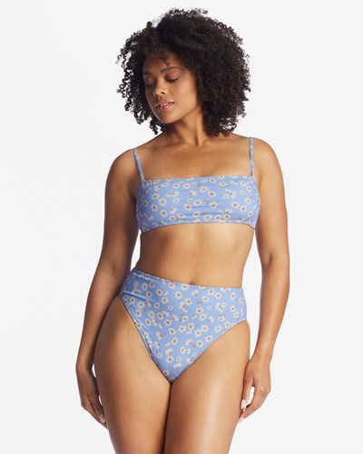 Billabong Dont Be Blue Square Bralette Bikini Top Sweet Blue | IURFA3862