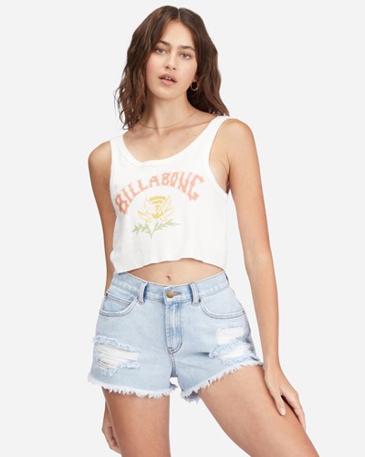 Billabong Drift Away Frayed Denim Shorts Washed Denim 1 | JHAUK1985