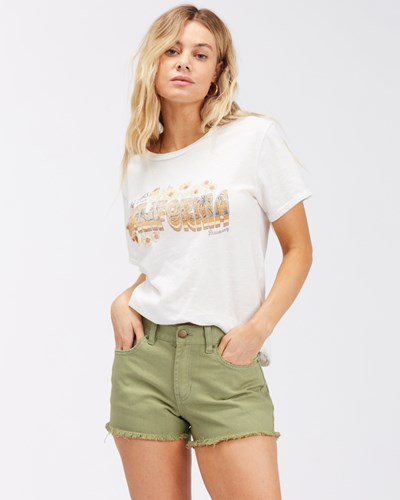 Billabong Drift Away Frayed Shorts Avocado | BVPMW2514