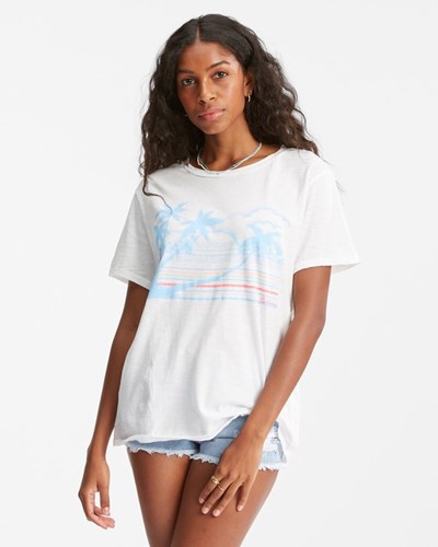 Billabong Enjoy The Journey Boyfriend T-Shirt Salt Crystal | SQTIR9247