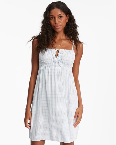 Billabong Feelin Blue Mini Slip Dress Rain Drop | EVORY4297