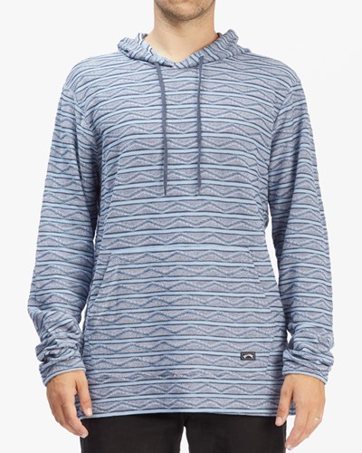 Billabong Flecker Lite Pullover Hoodie Denim | VFUCG9321