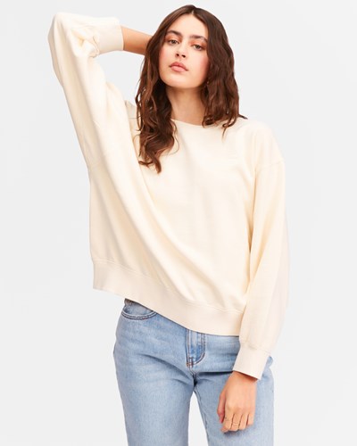 Billabong Ideal Crewneck Sweatshirt Antique White | ZOKAE2745