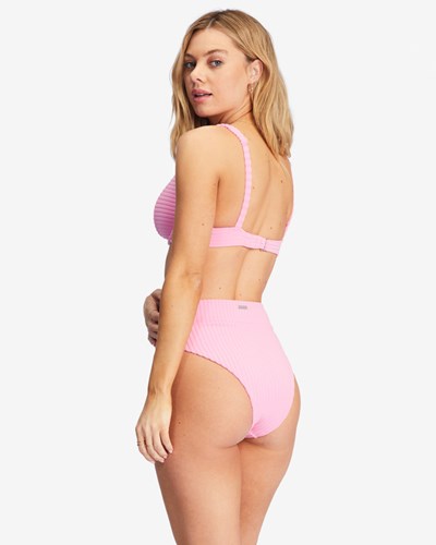 Billabong In The Loop Rise Bikini Bottoms Pink Skies | QFCGU3576